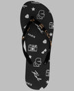 [At India] KARL LAGERFELD Zorica Patent PIN Flip Flop Sandal - Black