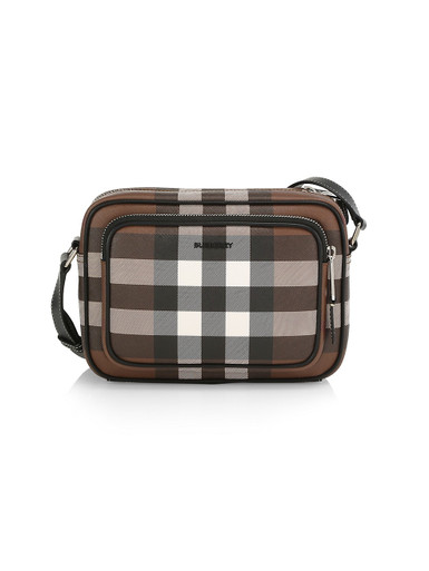 BURBERRY Bio-Based Check Crossbody Bag - Dark Birch image 3