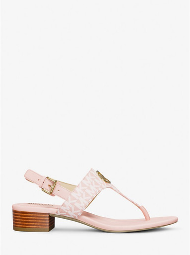 MICHAEL KORS  Hannah Signature Logo T-Strap Sandal - Powder Blush image 1
