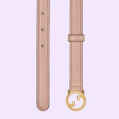 GUCCI Blondie thin Light Pink Leather Belt image 1