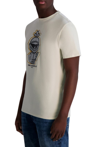 KARL LAGERFELD Outline Karl Amour Cotton Graphic T-Shirt image 0