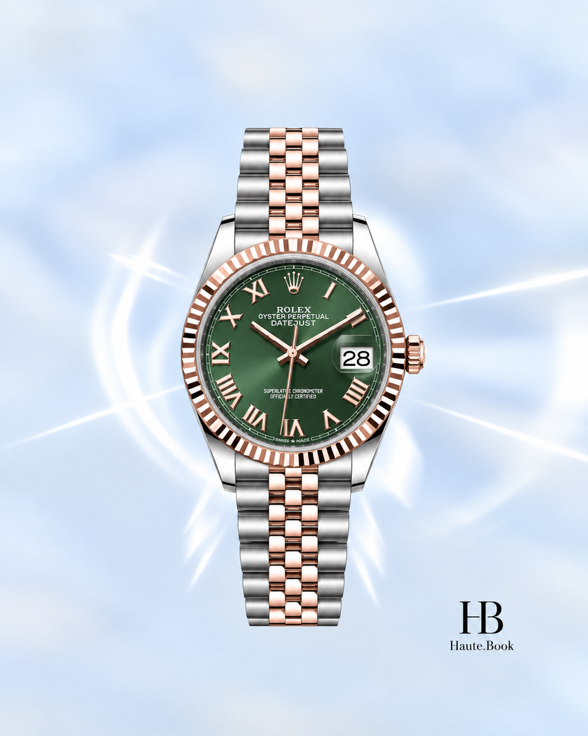 [Close To MRP Brand New] ROLEX Datejust Green Rose Gold Jubilee 36mm