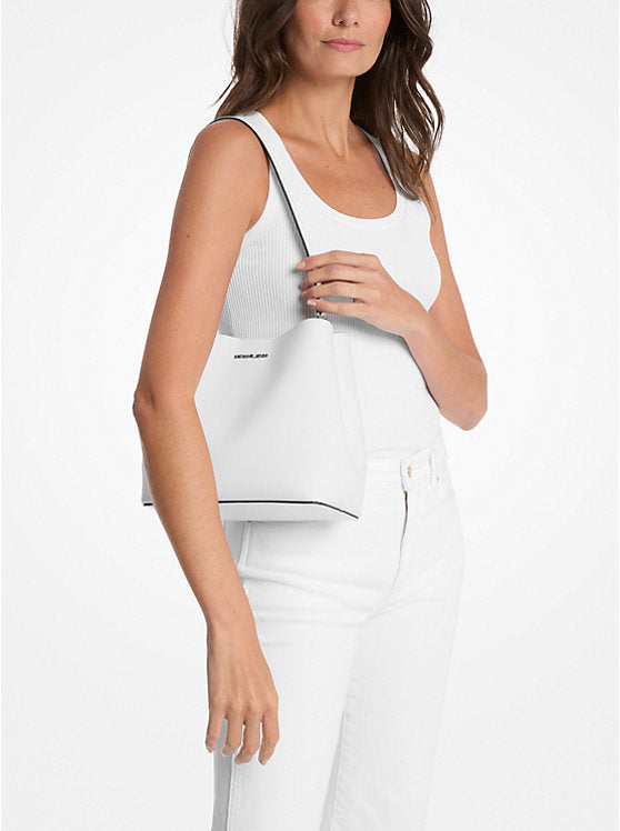 MICHAEL KORS Pratt Medium Shoulder Bag - Optic White image 1
