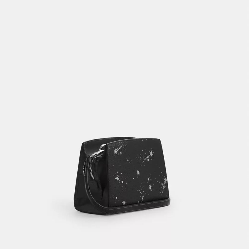 COACH Gia Crossbody Bag With Star Print - Silver/Black Multi image 3