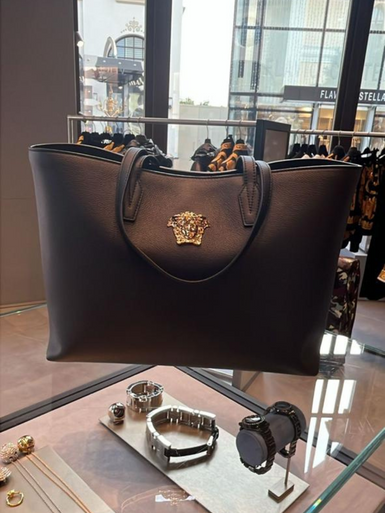 VERSACE La Medusa Leather Tote Bag image 2