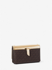 MICHAEL KORS Jet Set Small Studded Metallic and Logo Smartphone Crossbody Bag image 1