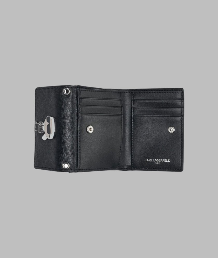 KARL LAGERFELD Small Wallet On Chain - Black image 2