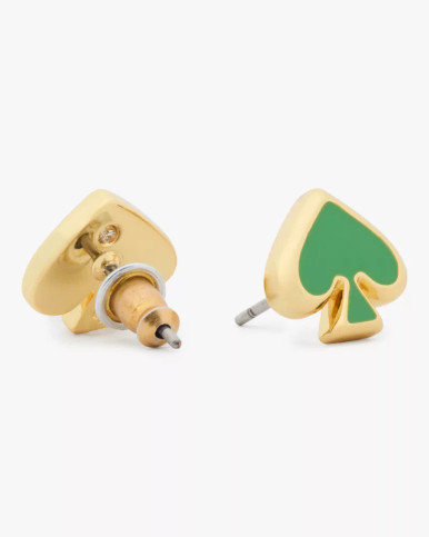 KATE SPADE Everyday Spade Enamel Studs - KS Green image 1