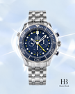 [Store Display] Omega Seamaster Planet Ocean Chronograph GMT Blue Dial 44 mm