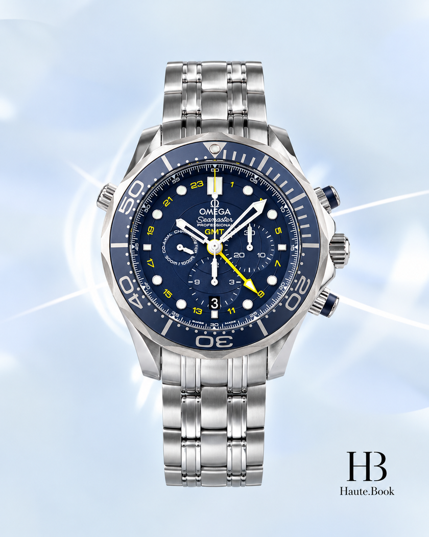 [Store Display] Omega Seamaster Planet Ocean Chronograph GMT Blue Dial 44 mm
