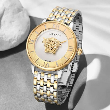 VERSACE  La Medusa Quartz Silver Dial Two-Tone Ladies Watch (Arriving In Delhi) image 3