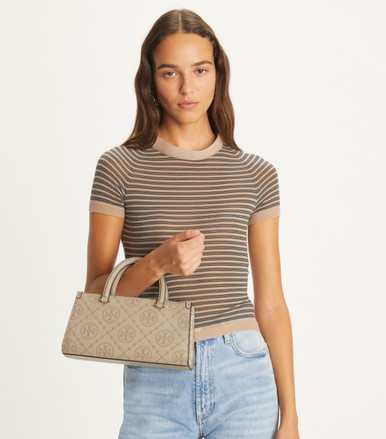 TORY BURCH T Monogram Embossed East-west Tote - Fresh Clay image 2