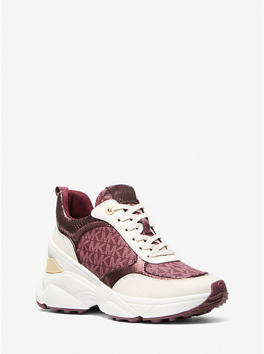 MICHAEL KORS Katrina Signature Logo and Metallic Lizard Embossed Trainer (@Delhi Shoes) image 2