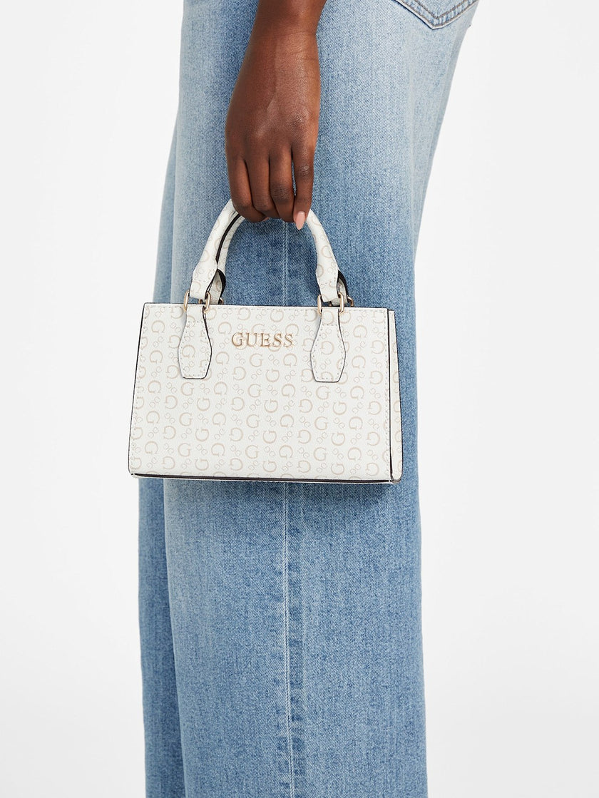 Guess Eldoria Logo Mini Satchel - White image 1