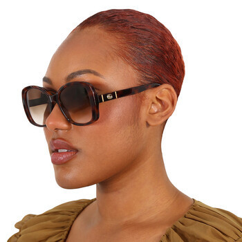 GUCCI Brown Square Ladies Sunglasses GG0762S 002 56 image 0