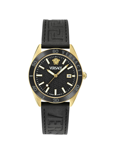 VERSACE V-Dome Quartz Black Dial Men's Watch image 0