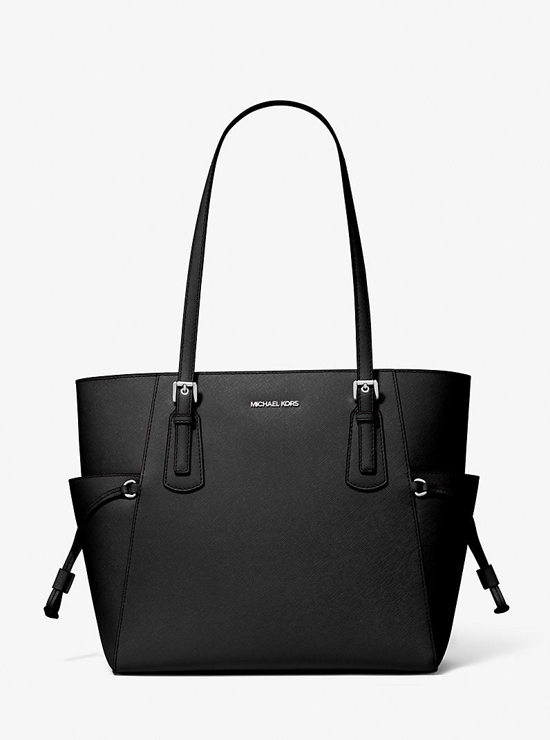 MICHAEL KORS  Voyager Large Saffiano Leather Tote Bag - Black image 0