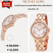 MICHAEL KORS   Camille Quartz Crystal White Dial Ladies Watch 24 image 0