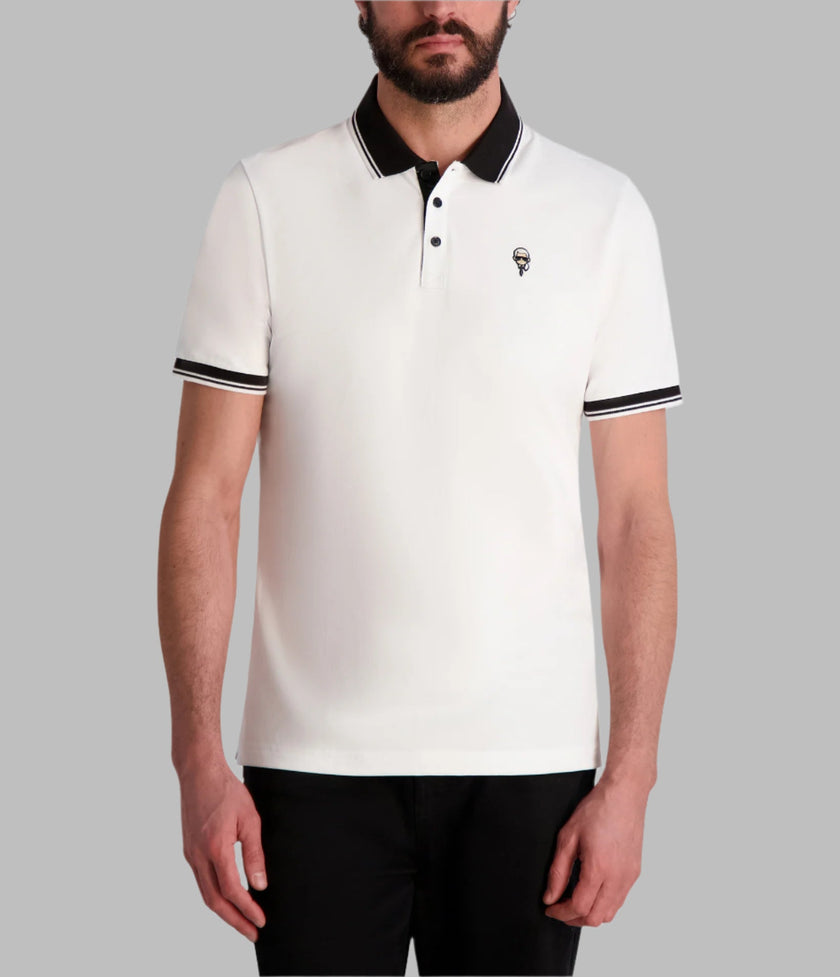 KARL LAGERFELD Karl Patch Polo - White image 0
