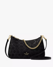 KATE SPADE Spade Flower Embroidered Medium Convertible Crossbody - Black image