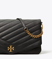 TORY BURCH Kira Chevron Clutch - Black image 2