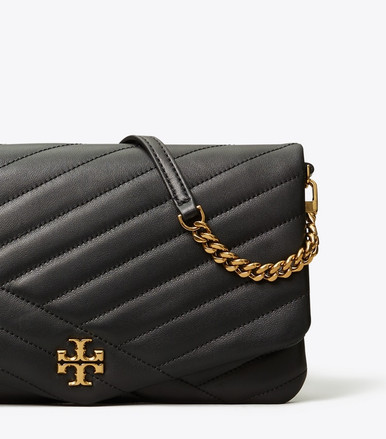 TORY BURCH Kira Chevron Clutch - Black image 2