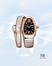 [Brand New] Bvlgari Serpenti Tubogas Black Tubogas Bracelet 35 × 23 mm