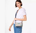 KATE SPADE Duet Spade Flower Floral Crossbody Blazer Blue Multi image 1