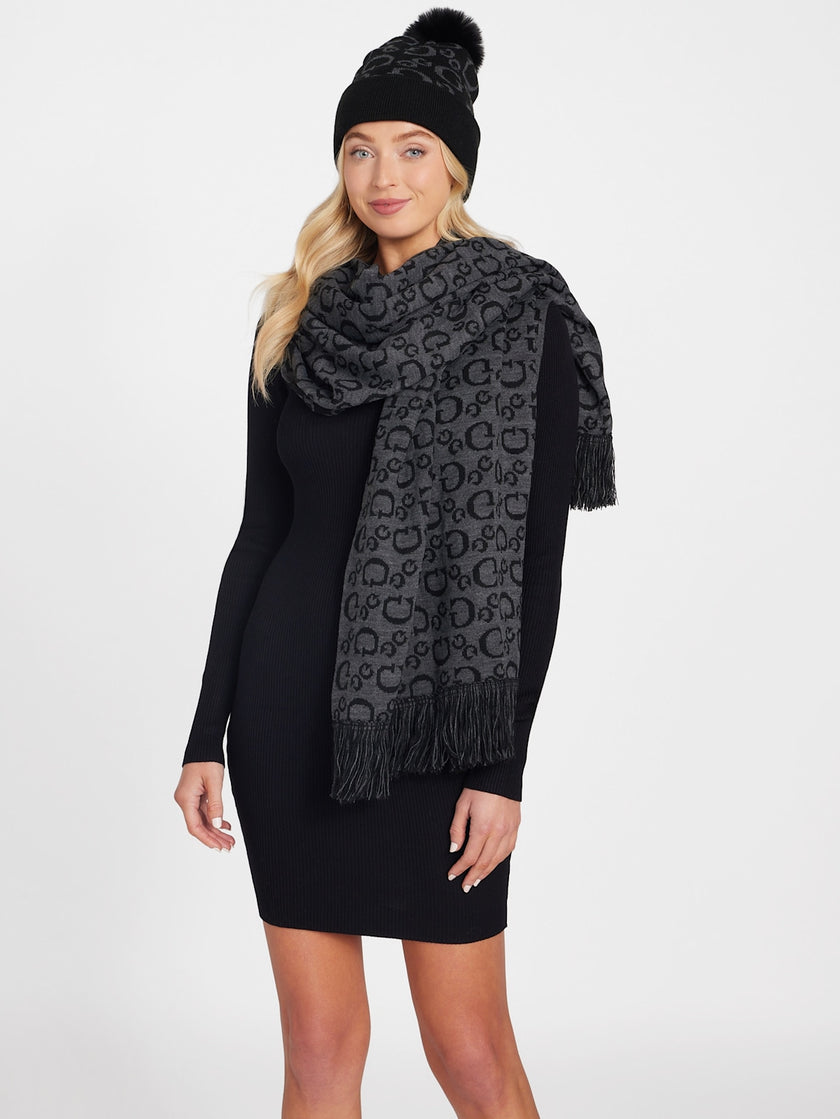 Guess Reversible G Logo Scarf - Black image 2