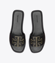 TORY BURCH Double T Sport Slide - Perfect Black / Gold image 1