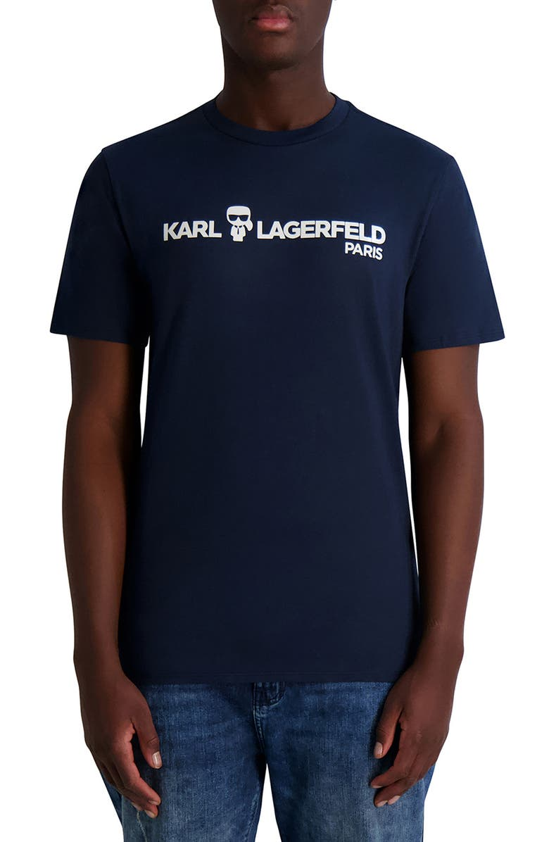 KARL LAGERFELD Core Logo Graphic T-Shirt - Navy, S image