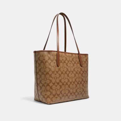 COACH City Tote Bag In Signature Canvas image 3