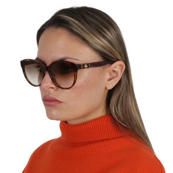 GUCCI Brown Round Ladies Sunglasses image 1