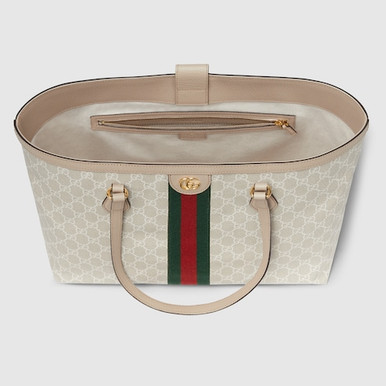 GUCCI Large Ophidia Tote Bag - Beige White image 3