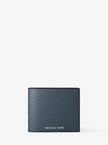 MICHAEL KORS Pebbled Leather Billfold Wallet and Signature Logo Card Case Gift Set - Admrl/plblue image 0