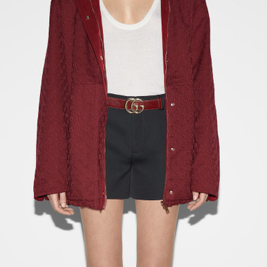 GUCCI Gg Marmont Thin Belt - Red image 3
