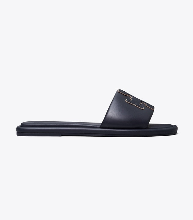 TORY BURCH Double T Sport Slide - Perfect Navy / Gold image 1