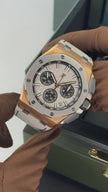 Audemars Piguet Royal Oak Offshore Selfwinding Chronograph 26420OI.OO.A015VE.01 Pink Gold Grey Méga Tapisserie Dial 43mm