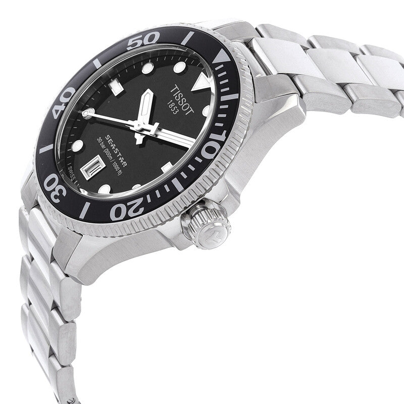 TISSOT Seastar 1000 Quartz Black Dial Unisex Watch image 1
