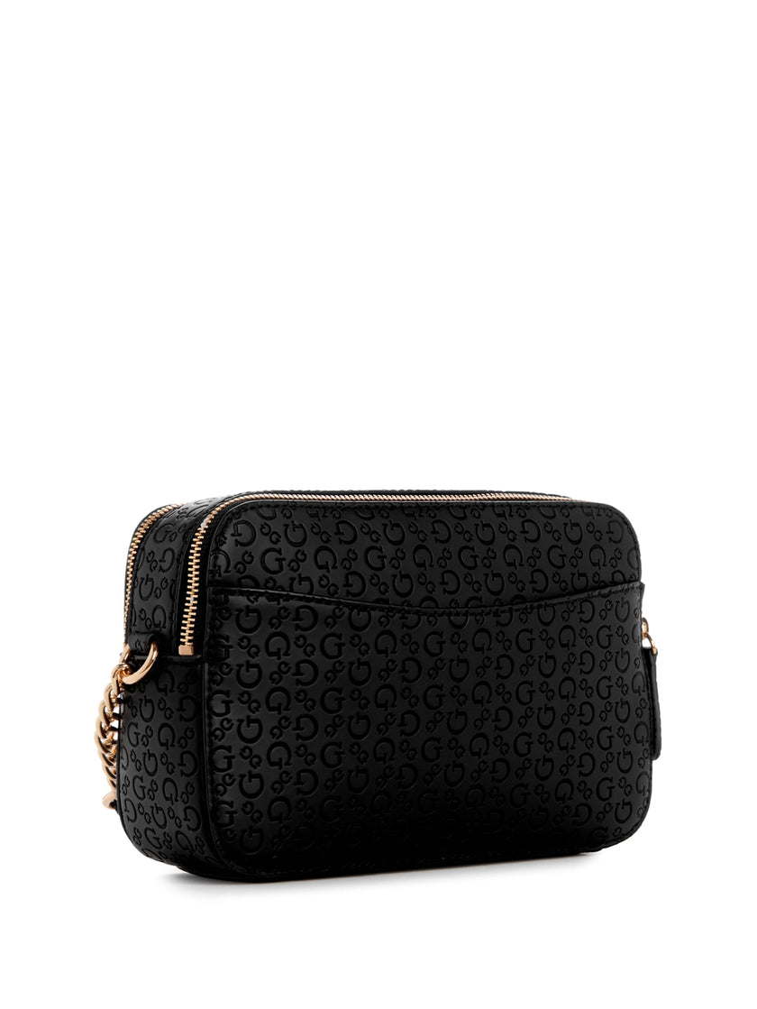 Guess Zakaria Debossed Logo Double-Zip Crossbody - Black image 2