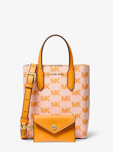 MICHAEL KORS Vincent extra small crossbody bag with jacquard logo and card holder image 1