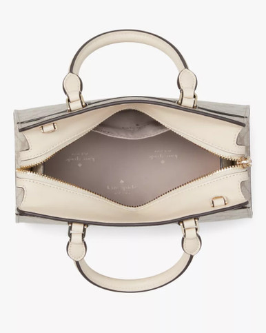 KATE SPADE  Signature Spade Flower Small Satchel - Dark Beige Multi image 4