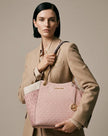 MICHAEL KORS Jet Set Large Color-Block Signature Logo Tote Bag - Pwd Blsh Mlt (Arriving In Delhi) image 0