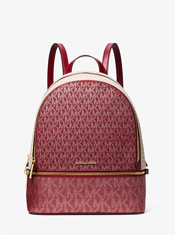 Michael Kors Rhea Medium Metallic Signature Logo Backpack image 0