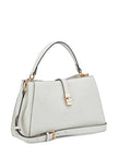 Guess Rudie Embossed Logo Satchel - Off-White image 1