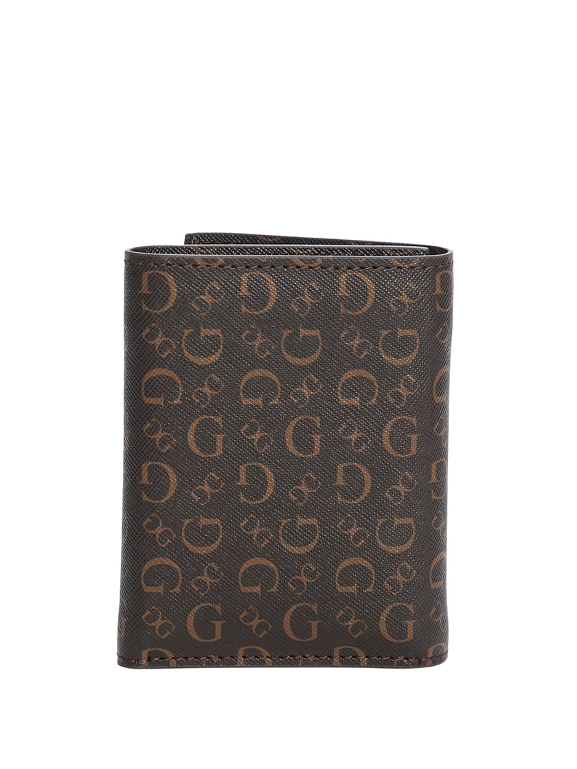 Guess G Logo Trifold Faux-Leather Wallet - Brown image 1