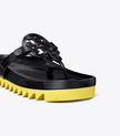 TORY BURCH MILLER CLOUD LUG SANDAL-  Perfect Black/citrus image 1