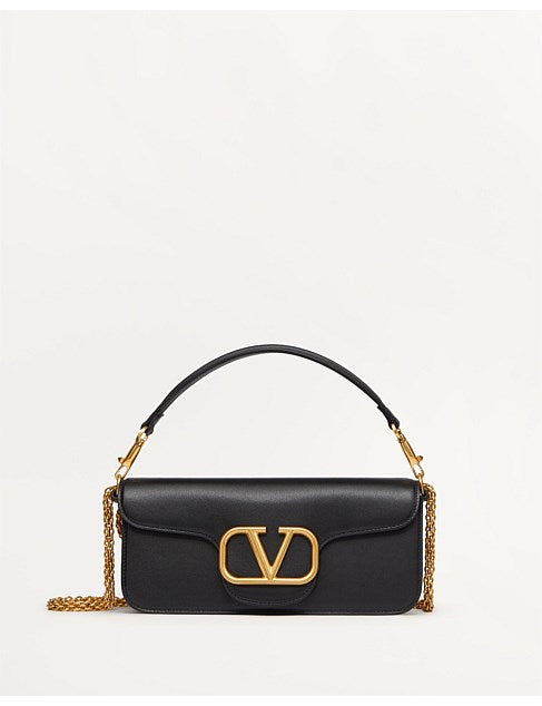 [AT DELHI] VALENTINO Loco shoulder Bag In Calfskin Leather Black image 2