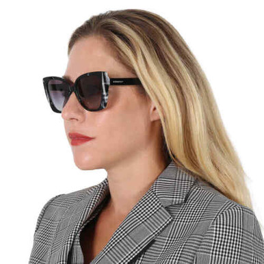 BURBERRY Meryl Grey Gradient Butterfly Ladies Sunglasses ( Arriving In Delhi ) image 1
