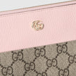 GUCCI Mini Two-Tone GG Marmont Wallet - Pink Beige and Dark Brown image 4